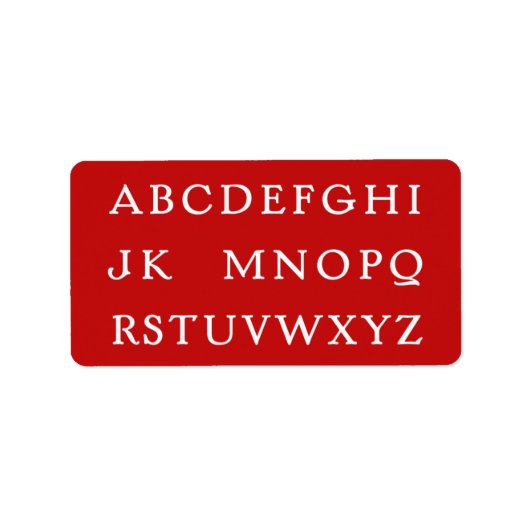 nr. L voor Kerst sticker (Voorkant)