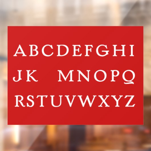 Nr. L voor kerstfeestdag Raamsticker (Vel 2)