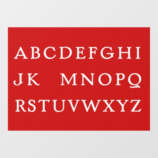 Nr. L voor kerstfeestdag Raamsticker (Vel)