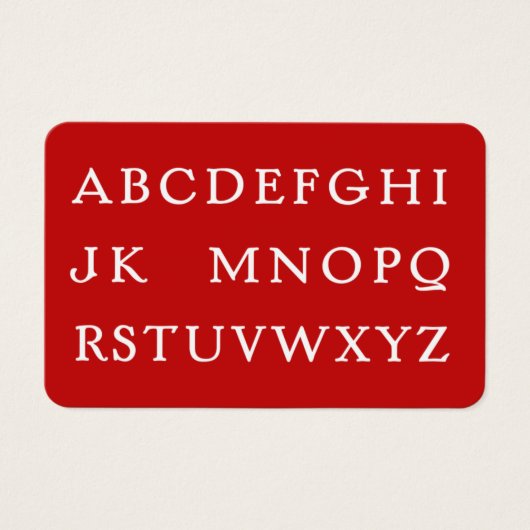 Nr. L voor Kerstmis Visitekaartje (Voorkant)