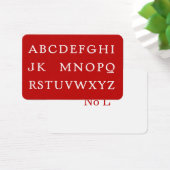 Nr. L voor Kerstmis Visitekaartje (Bureau)