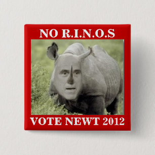 NR. RINOS NEWT 2012 VIERKANTE BUTTON 5,1 CM