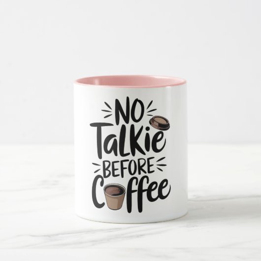 nr. Talkie Before Coffee T-Shirt Mok (Midden)