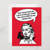 Nr, u is niet op Mijn Lijst van de Emmer! Grappig Feestdagenkaart (Voorkant / Achterkant)