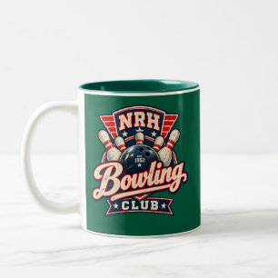 NRH Bowling Club Vintage Groene Koffiemok Tweekleurige Koffiemok