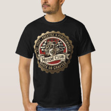 NRH Motor Club Route 66 Vintage Garage Heren T-Shi