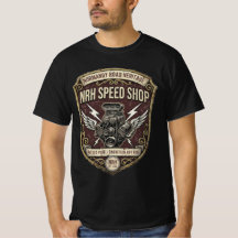 NRH Speed Shop Vintage Hot Rod Garage Heren T-Shir