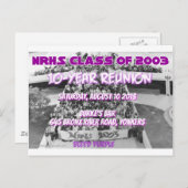 NRHS-klasse 2003 10-jarige reünie-kleding Briefkaart (Voorkant / Achterkant)