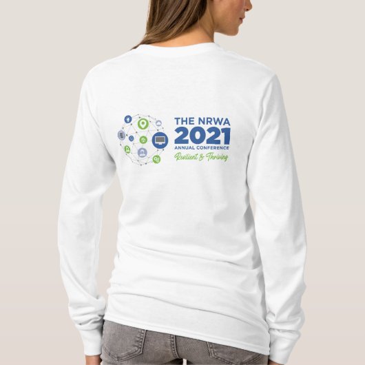 NRWA 2021 Conference T-Shirt, dames met lange mouw T-shirt (Achterkant)