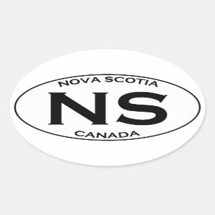 NS Nova Scotia Ovale Logo Ovale Sticker