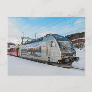 NSB El. 18 2242 Elektrische locomotief bij Dombas Briefkaart