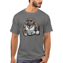 NSDR-hond, gespierd, getatoeëerd, bodybuilder
