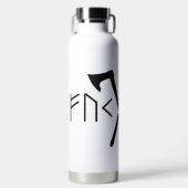 NSFW Elder Futhark Runic Ax Waterfles (Voorkant)