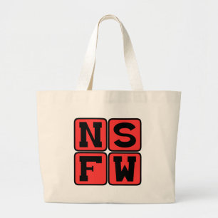 NSFW het Jargon van Internet niet Veilig voor het  Grote Tote Bag