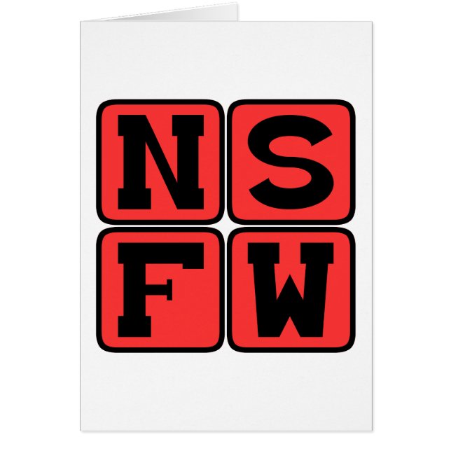 NSFW Internet Jargon Niet Geschikt Voor Werk Grapp (Voorkant)