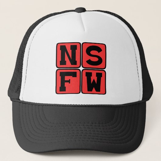 NSFW Internet Jargon Niet Geschikt Voor Werk Grapp Trucker Pet (Voorkant)