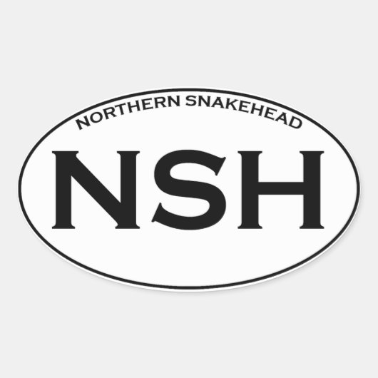 NSH - Noordelijke snakehead Ovale Sticker (Voorkant)