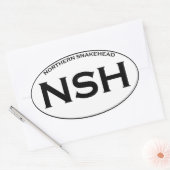 NSH - Noordelijke snakehead Ovale Sticker (Envelop)