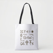 Nsibidi Ancient African  Tote Bag (Voorkant)