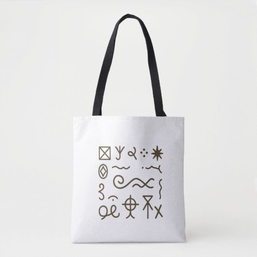 Nsibidi Ancient African  Tote Bag (Voorkant)