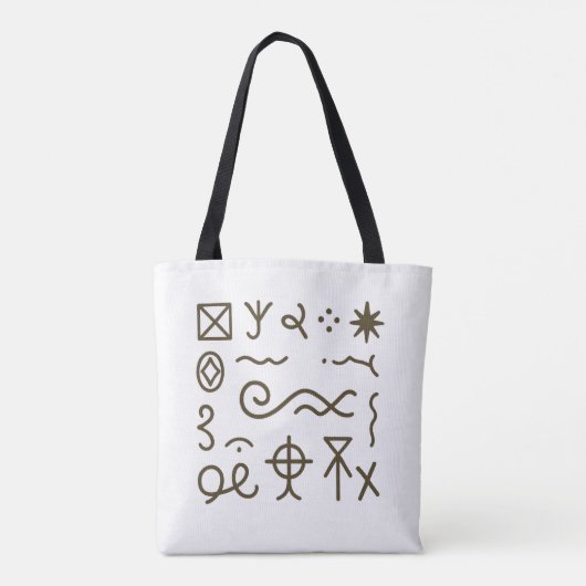 Nsibidi Ancient African  Tote Bag (Achterkant)