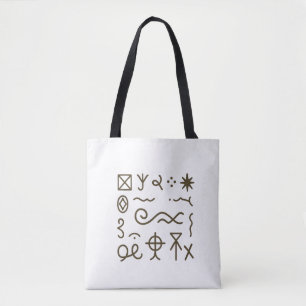 Nsibidi Oud Afrikaans Tote Bag