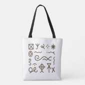 Nsibidi Oud Afrikaans  Tote Bag (Achterkant)