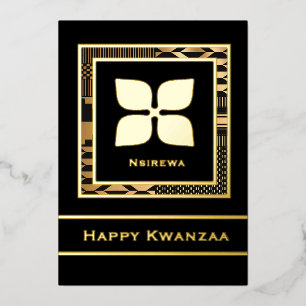 Nsirewa Happy Kwanzaa Folie Feestdagenkaart