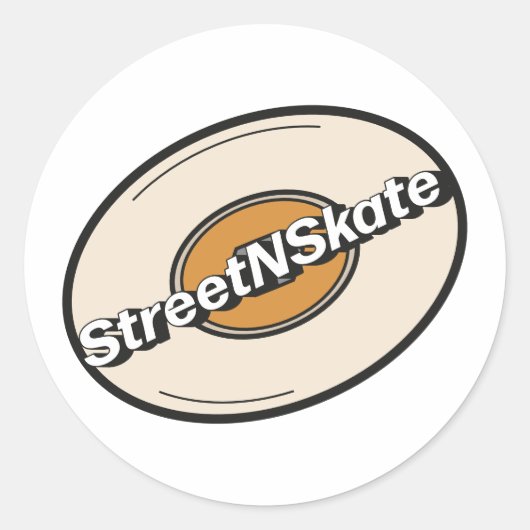 NSkate Ronde Sticker (Voorkant)