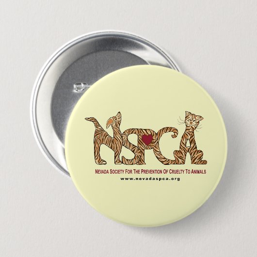 NSPCA-Button Ronde Button 7,6 Cm (Voorkant /achterkant)