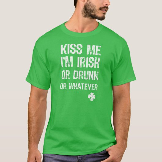 NSPF Kiss me Funny St. Patrick's Day T-Shirt (Voorkant)