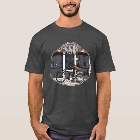 NSU 1908-motor T-shirt (Voorkant)