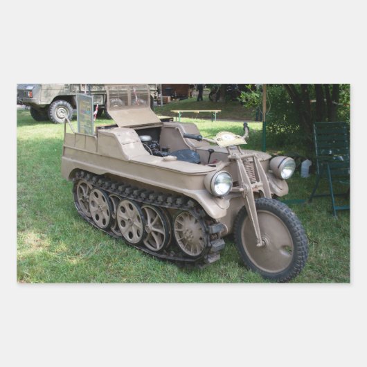 NSU Kettenkrad Rechthoekige Sticker (Voorkant)