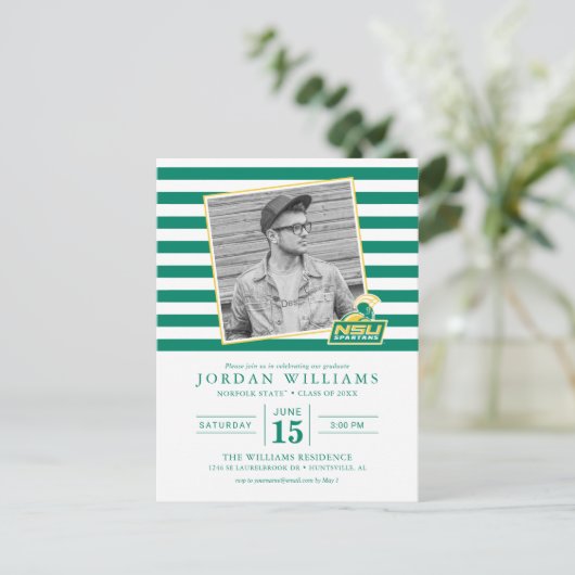 NSU Spartans Afgestudeerd Aankondigingskaart (Staand voorkant)