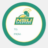 NSU Spartans Afstuderen Ronde Sticker (Voorkant)