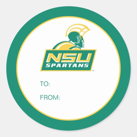 NSU Spartans Afstuderen Ronde Sticker (Voorkant)