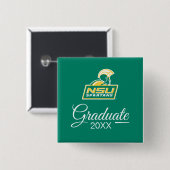 NSU Spartans Afstuderen Vierkante Button 5,1 Cm (Voorkant /achterkant)