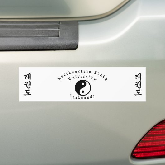 NSU Taekwondo Bumpersticker (Op auto)