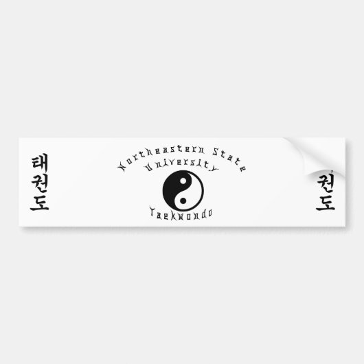 NSU Taekwondo Bumpersticker (Voorkant)