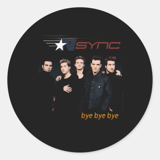Nsync officiële bye ronde sticker (Voorkant)
