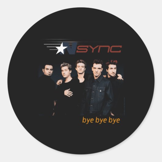 Nsync officiële bye ronde sticker (Voorkant)