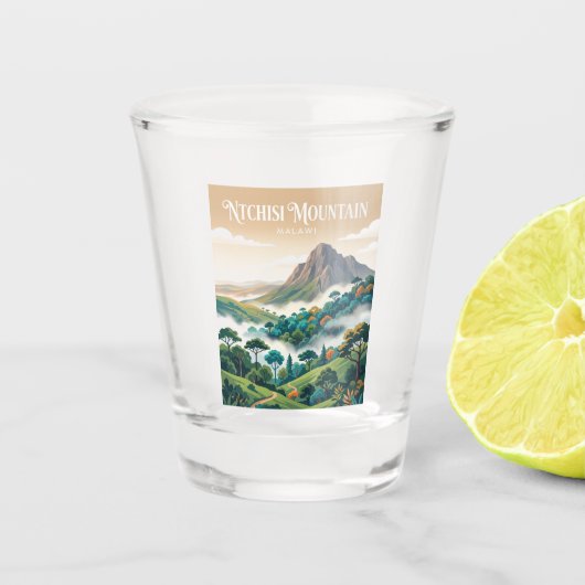 Ntchisi berg Malawi Shot Glas (Voorkant)