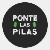 Nte Las Las Funny Spanish Saying Motivational Ronde Sticker (Voorkant)