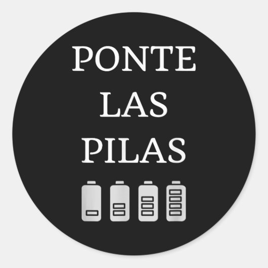 Nte Las Las Spanish Saying Motivational  Ronde Sticker (Voorkant)