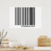 nthebare.com barcode poster (Keuken)