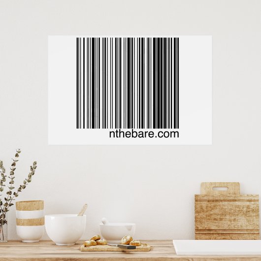 nthebare.com barcode poster (Keuken)