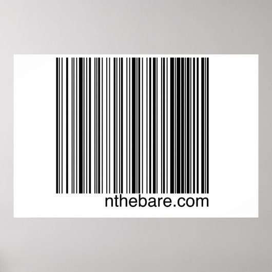 nthebare.com barcode poster (Voorkant)