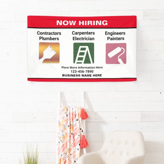 Nu Aangepaste bannerteken voor bedrijfsnaam huren Spandoek (Insitu)