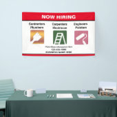 Nu Aangepaste bannerteken voor bedrijfsnaam huren Spandoek (Beurs)