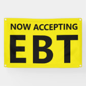 Nu accepteren wij EBT Convenience Corner Store Spandoek (Horizontaal)